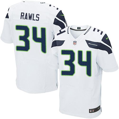 Nike Seahawks #34 Thomas Rawls White Men's Stitched NFL Vapor Untouchable Elite Jersey